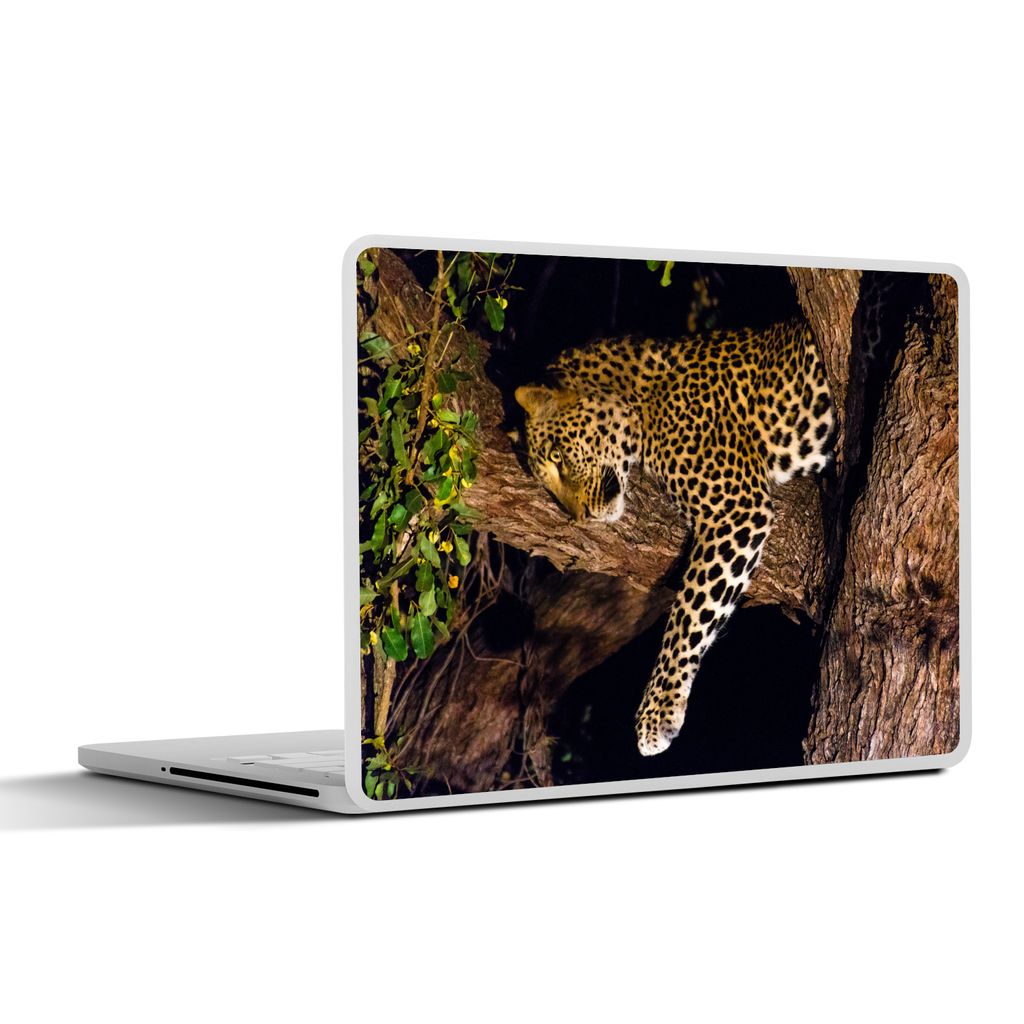 MuchoWow Laptop Aufkleber Sticker Cover Panther - Baum - Tiere 31x22.5 cm - Laptop-Deko