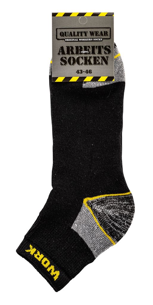 Arbeits-Socken Kurzschaft Work-Socken mit Komfortbund ROBUST Berufssocken 6 Paar 