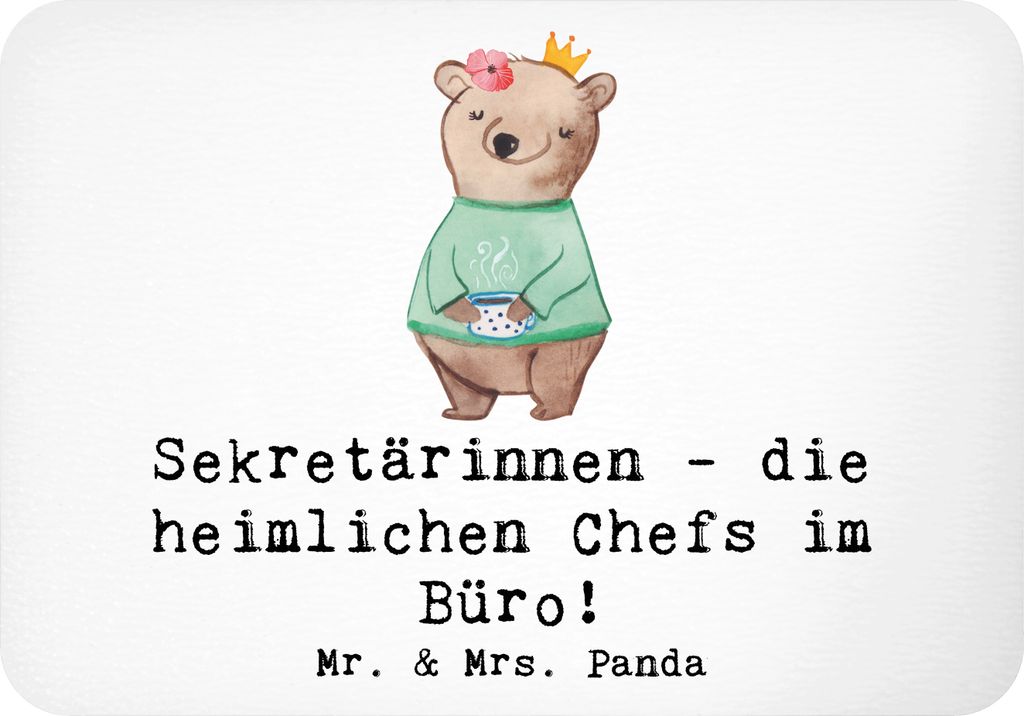 Mr. & Mrs. Panda magnet Sekretärin Chefin - Weiß - Geschenk, whiteboardmagnet, Sekretärinnen wertschätzen, Büroorganisation, Berufe, Berufspas...