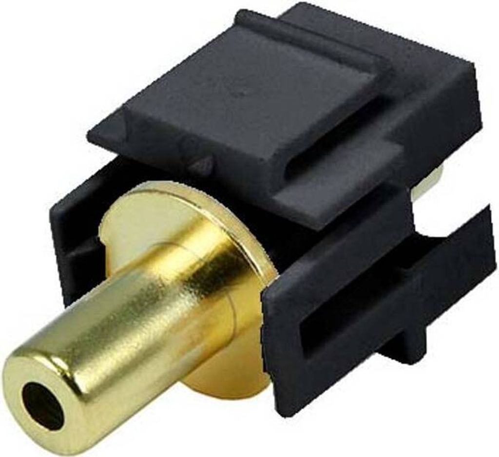 Lyndahl LKK0195XXG Keystone, 3,5mm Klinke F/F Adapter, vergoldet, schwarz o weiß Farbe: Schwarz