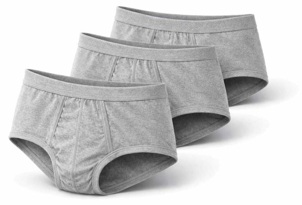 Herren Slips 3er Pack 100% Baumwolle ohne Gummi Produktbild 