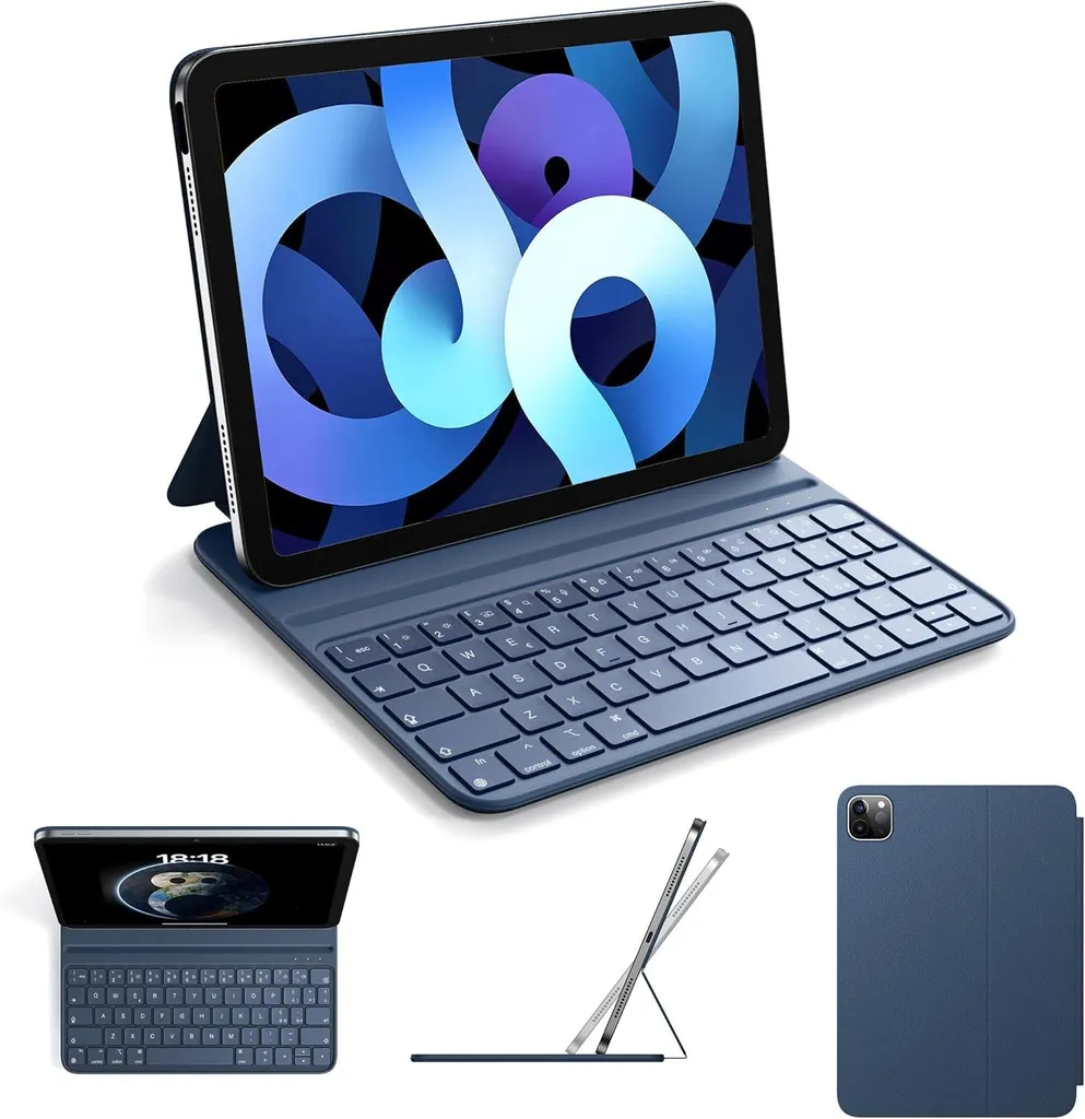 Clavier pour iPad Pro 11 M2/M3 idéal pour le télétravail Noir QWERTY
