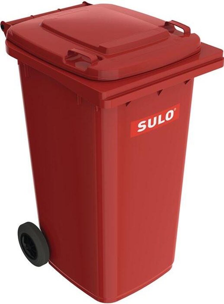 Müllgroßbehälter 240l HDPE rot fahrbar,n.EN 840 SULO Produktbild 