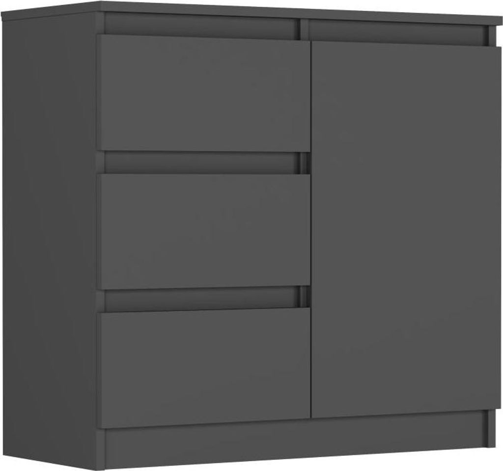 Framire Komoda 80cm skříňka zásuvky police R-80-S3 antracit Obrázek produktu 