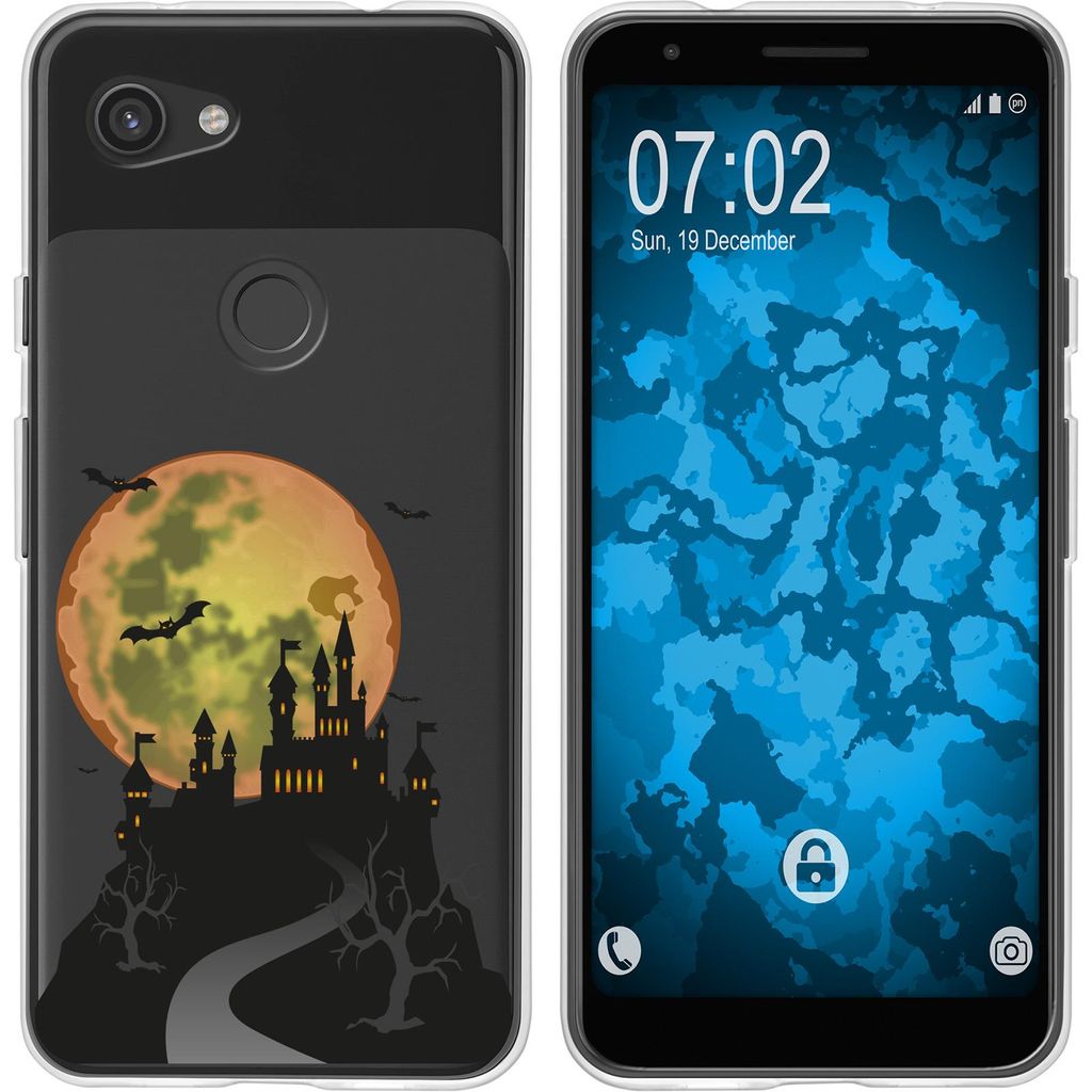 PhoneNatic Case kompatibel mit Google Pixel 3a XL Silikon-Hülle Herbst Spukschloss M4