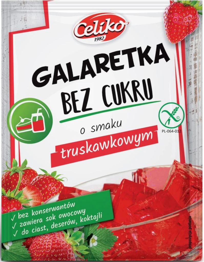 Zuckerfreie Erdbeer-Wackelpudding, glutenfrei, 14 g – Produktbild 
