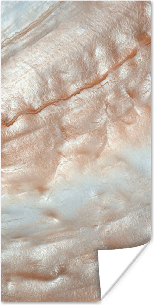 MuchoWow Poster Mineralien - Naturstein - Perlmutt 40x80 cm - Dekoration