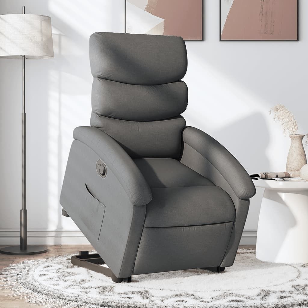 "2026 Promotion" Relaxsessel mit Aufstehhilfe - Einzelsofa - Dunkelgrau Stoff - Couchsessel CC11121