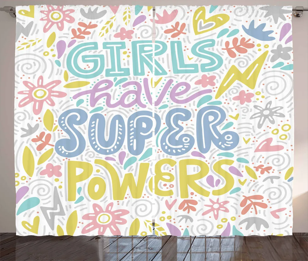 Tenda Rustica Femminista ABAKUHAUS 280x175cm - Boho Flowers Girl Power
