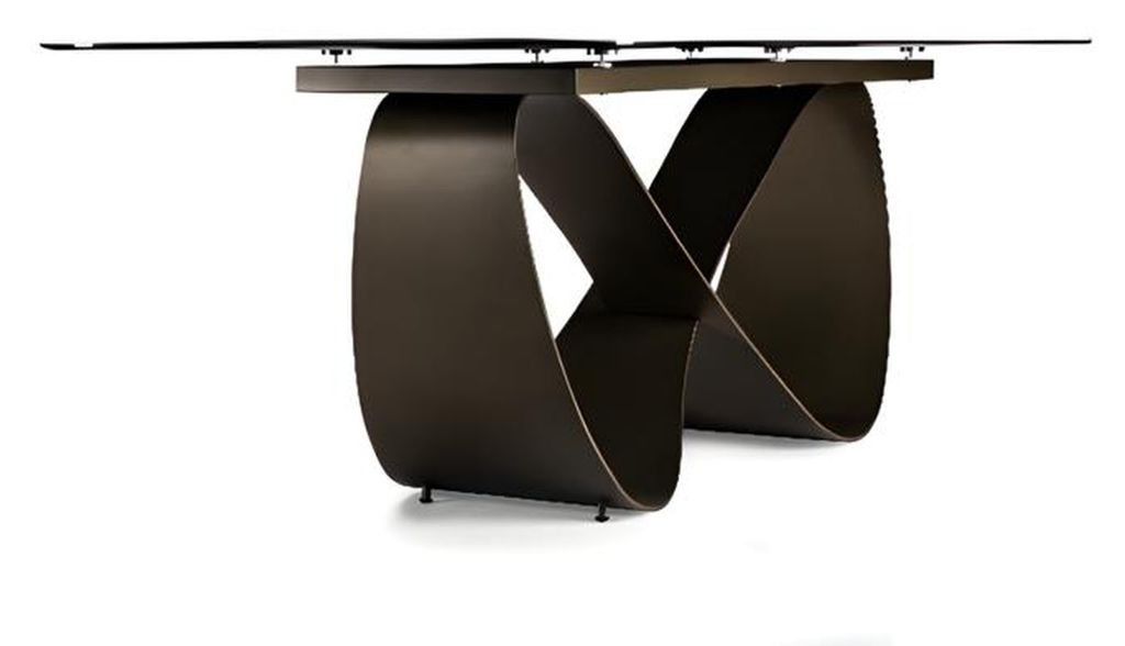 Tisch Holz Tische Modern Design Esszimmer Metall Ess Luxus Tisch