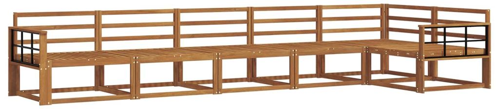 vidaXL Outdoor-Sofagarnitur 6 pcs Natur Massivholz Akazie
