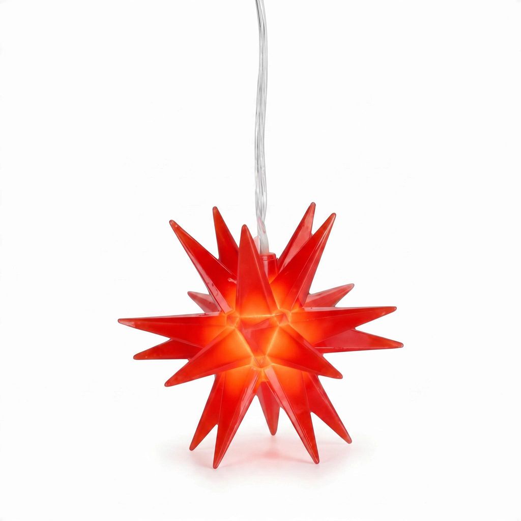 Stern 3D Weihnachtsbeleuchtung Beleuchtung Rot LED Batterie Produktbild 