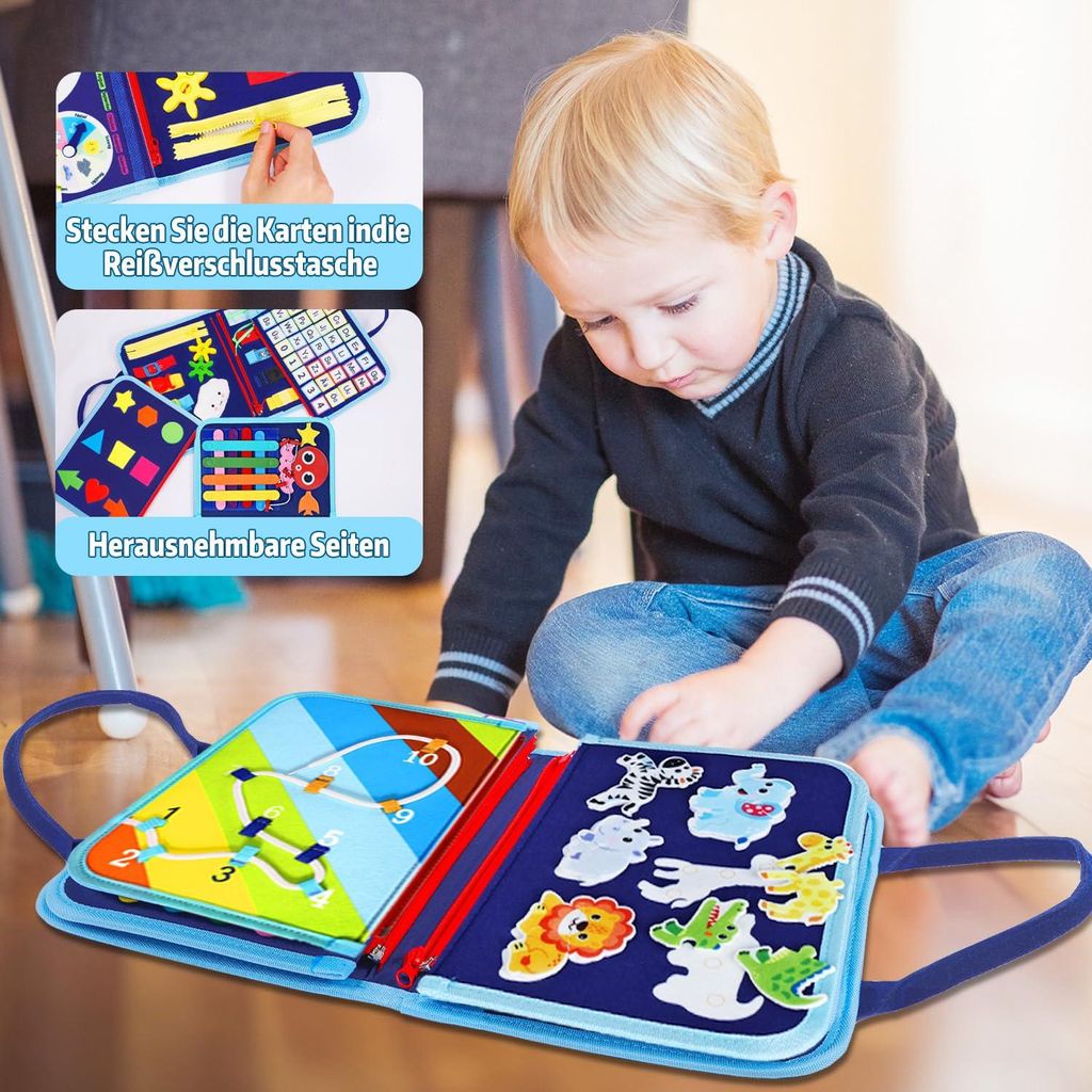 Corpower Busy Board Jouet Montessori 2 Ans, Quiet Book Jouet Bebe 1 an, Livre Montessori 0 Corpower Busy Board Jouet Montessori 2 Ans, Quiet Book Jouet Bebe 1 an, Livre Montessori 0