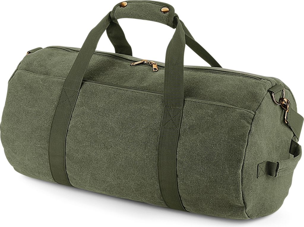 Bagbase - Reisetasche, Vintage, Canvas BC5531 (Einheitsgröße) (Militärgrün)