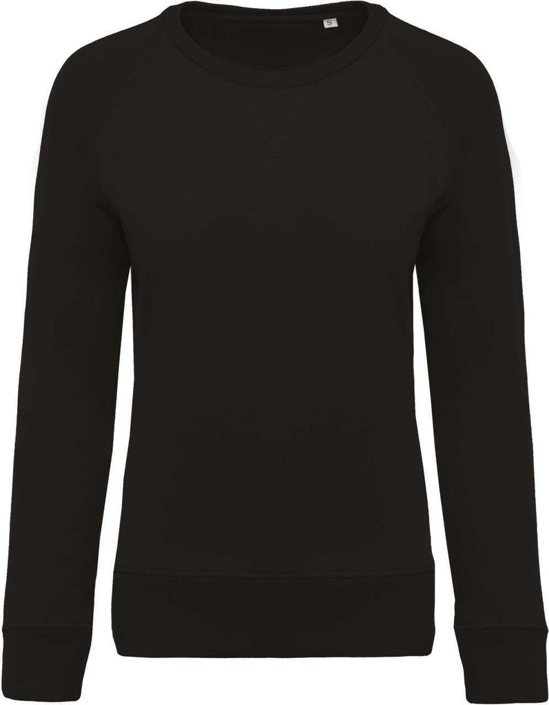 Kariban Damen Sweatshirt Langarmshirt Pullover Pulli Basic Sweat Shirt, Größe:XL, Farbe:Schwarz