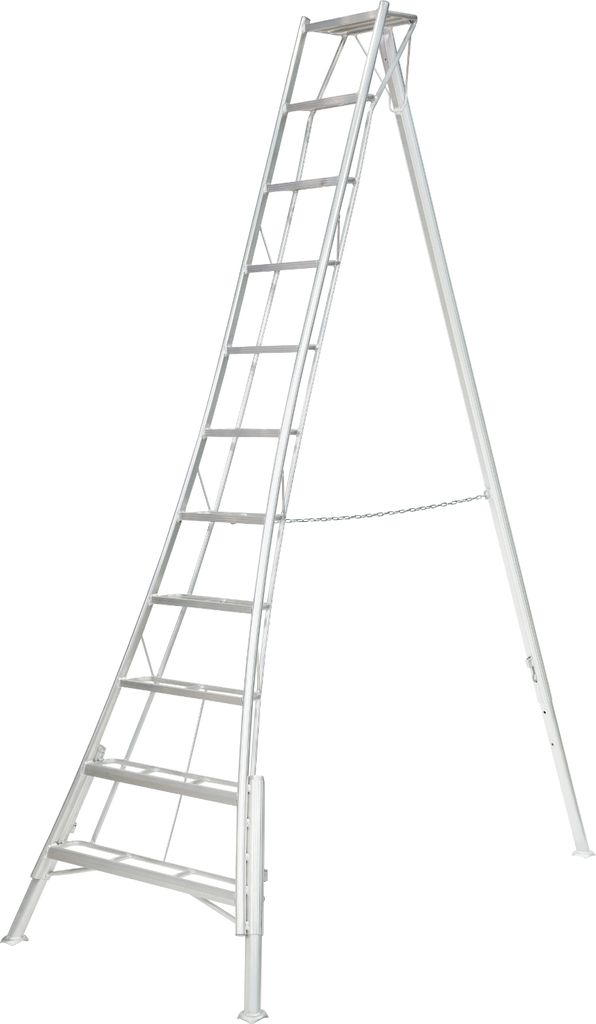 Escabeau de jardin Niwaki aluminium à 3 montants, réglable Image du produit 