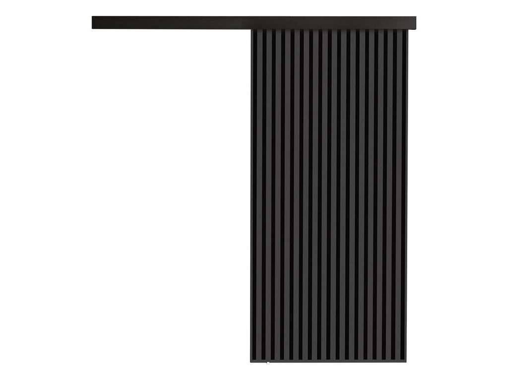 MIRJAN24 Schwebetür Belmo 90, Stilvoll Zimmertür, Elegant Wohnzimmer, Tür universell Links / Rechts (Farbe: Graphit Anthrazit / Schwarz)