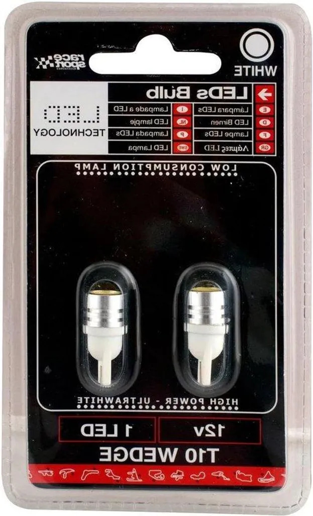 Ampoule LED T10 Blanche 1W 12V - Fini l'Éclairage Jaune et Faible
