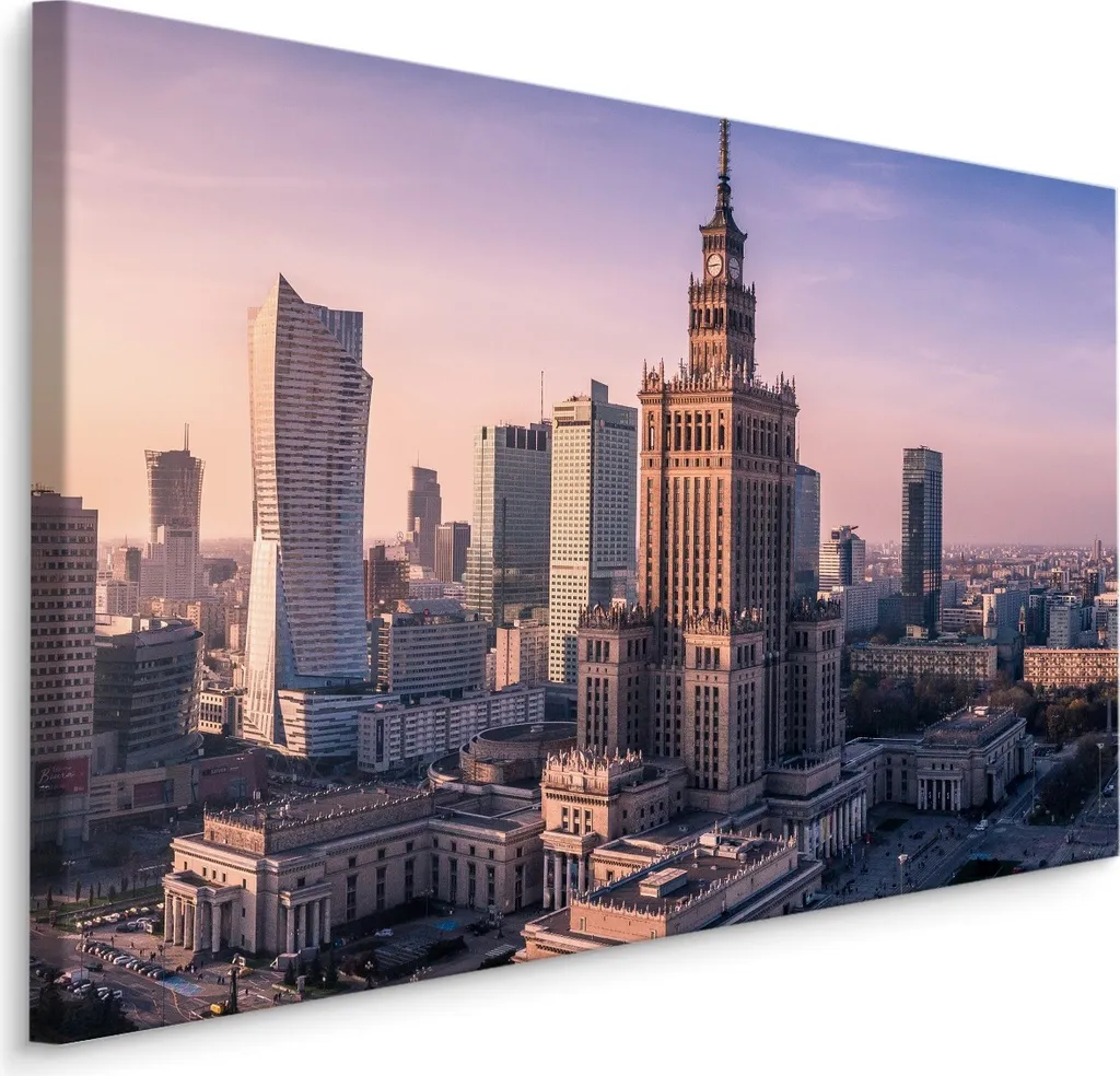 Quadro su tela SCREENWALL ART PRINT XXL Murale Città di Varsavia Panorama
