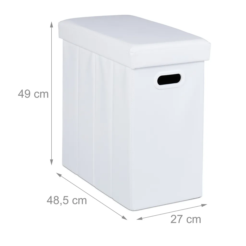 Tabouret de bureau blanc en similicuir - Siège d'appoint pour esthétique - 4