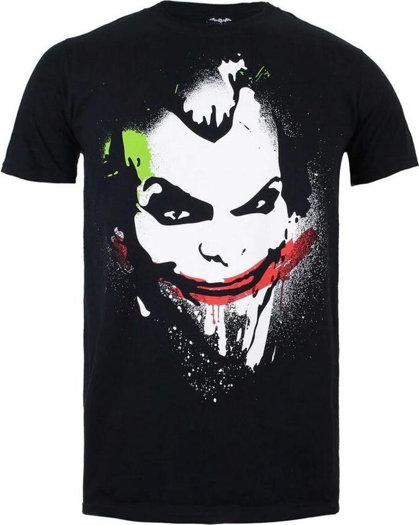 The Joker - T-Shirt für Herren TV916 (S) (Schwarz/Weiß/Rot)