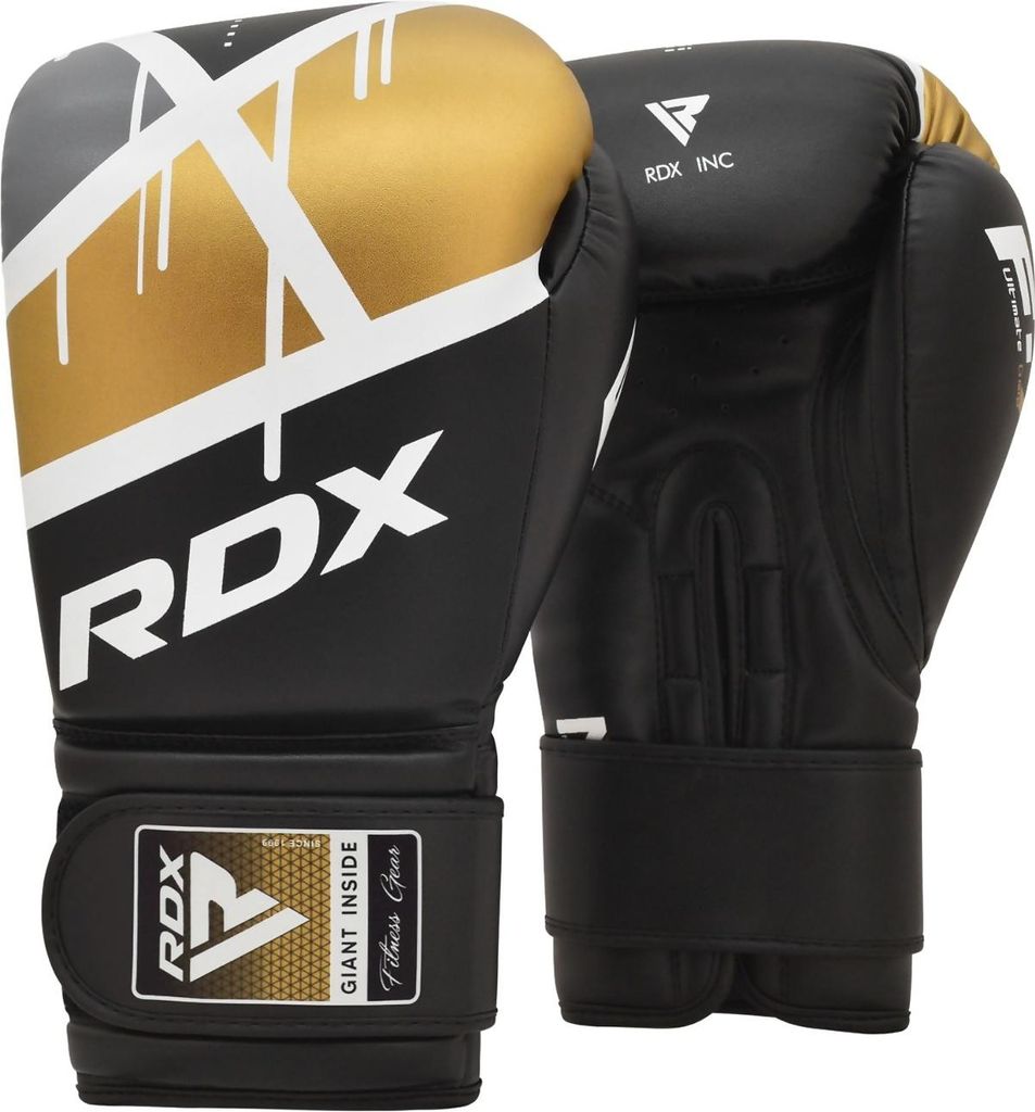 RDX Boxerské rukavice F7 Ego, černo zlaté, 12 oz Obrázek produktu 