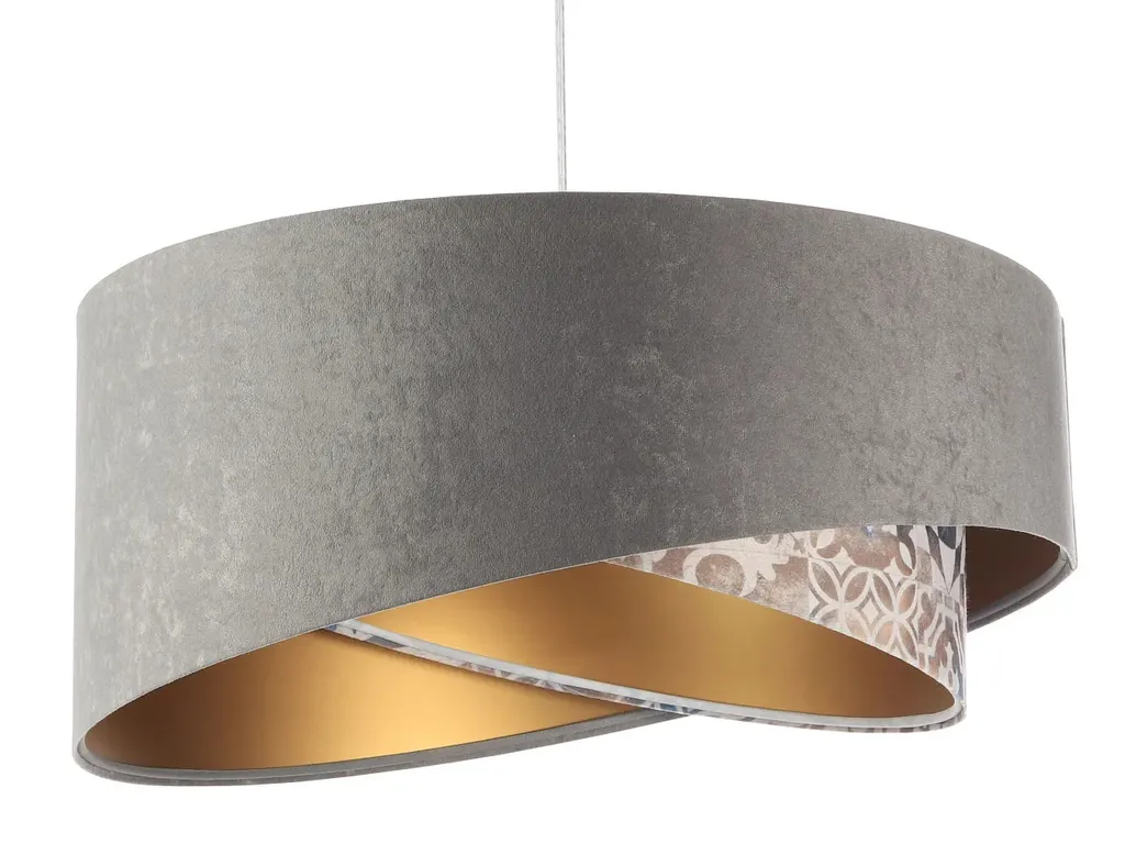 Suspension design ASHES grise et or - Lustre moderne pour salle à manger
