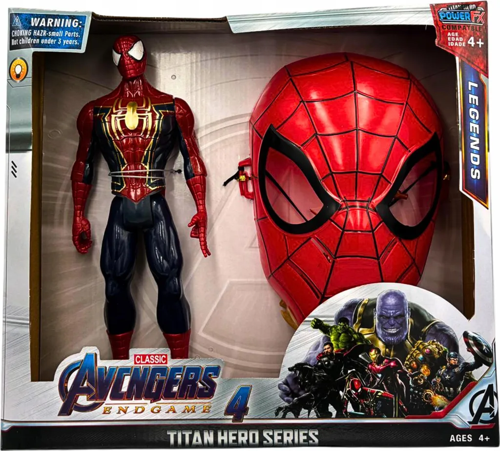 Figurine Spider-Man Marvel avec Masque 3D - Set Jouet Complet Enfant