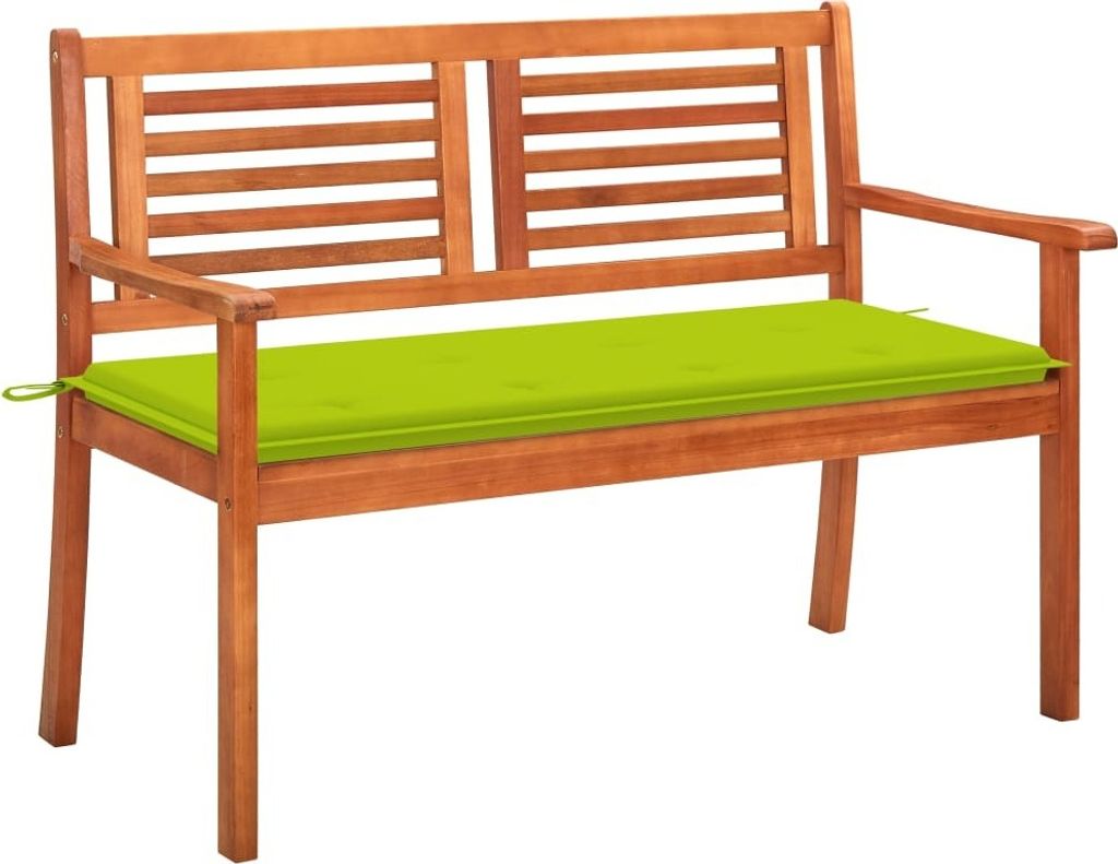 CLORIS 2-Sitzer-Gartenbank mit Auflage 120 cm Massivholz Eukalyptus 3060980