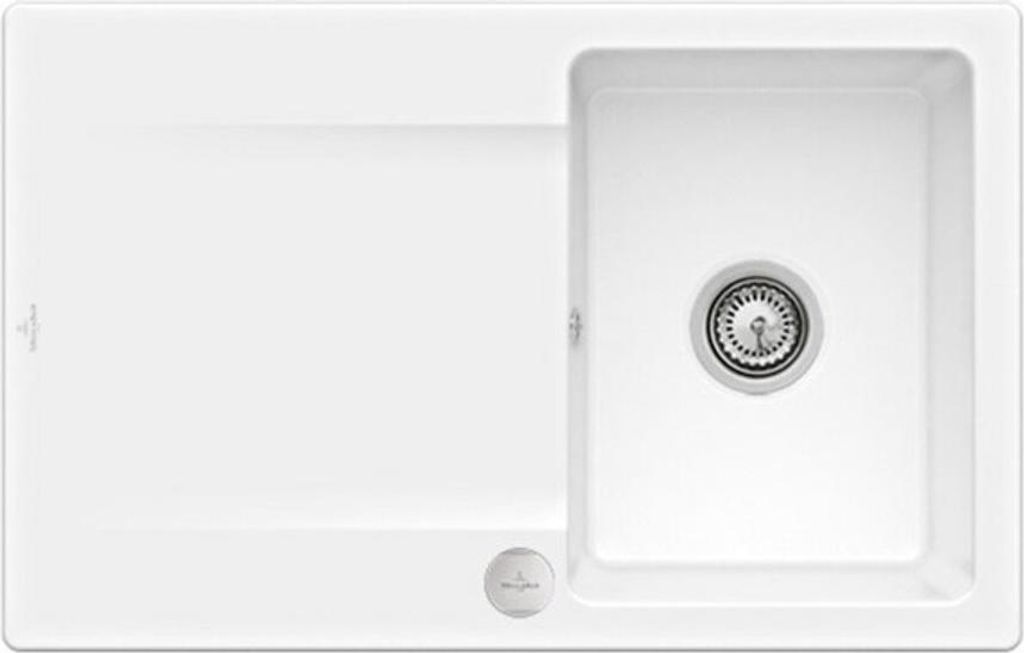 V&B Spüle Siluet 45 m Abl.garn, Exzenter, sn wh. CeramicPlus