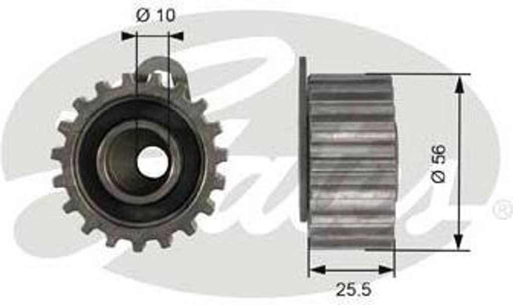GATES T42073 Spannrolle, Zahnriemen OE 1021707 kompatibel mit Escort, Fiesta, Mondeo