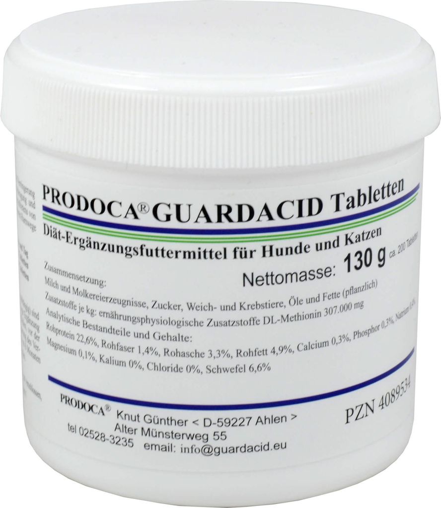 PRODOCA GUARDACID Tabletten für Hunde und Katzen, 200 St. Tabletten