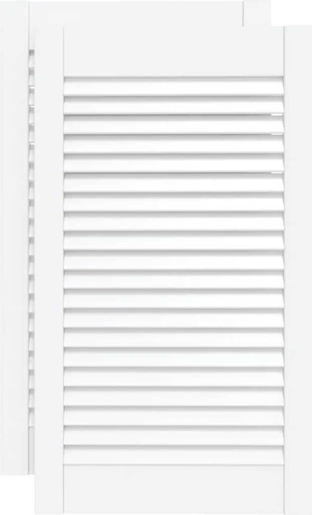 Coppia Ante a Persiana Bianche vidaXL 69x39,4 cm in Vero Pino