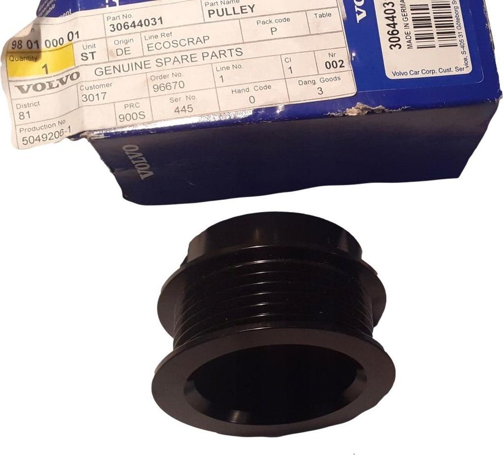 VOLVO S60 V60 XC60 II Lichtmaschine Kupplung 30644031
