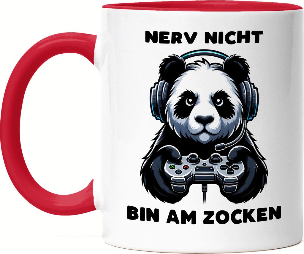 Nerv nicht Bin am zocken Koala-Bär Tasse Rot - Online Gaming Spaß