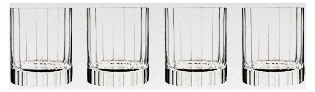 Bach Box mit 6 Seidel niedrige Form, Kristall transparent 8,25 x 8,25 x 9,7 cm, 6er Set