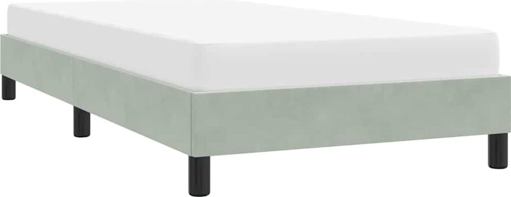 Maison Exclusive - Bettgestell ohne Matratze Hellgrau 90x210 cm Samt