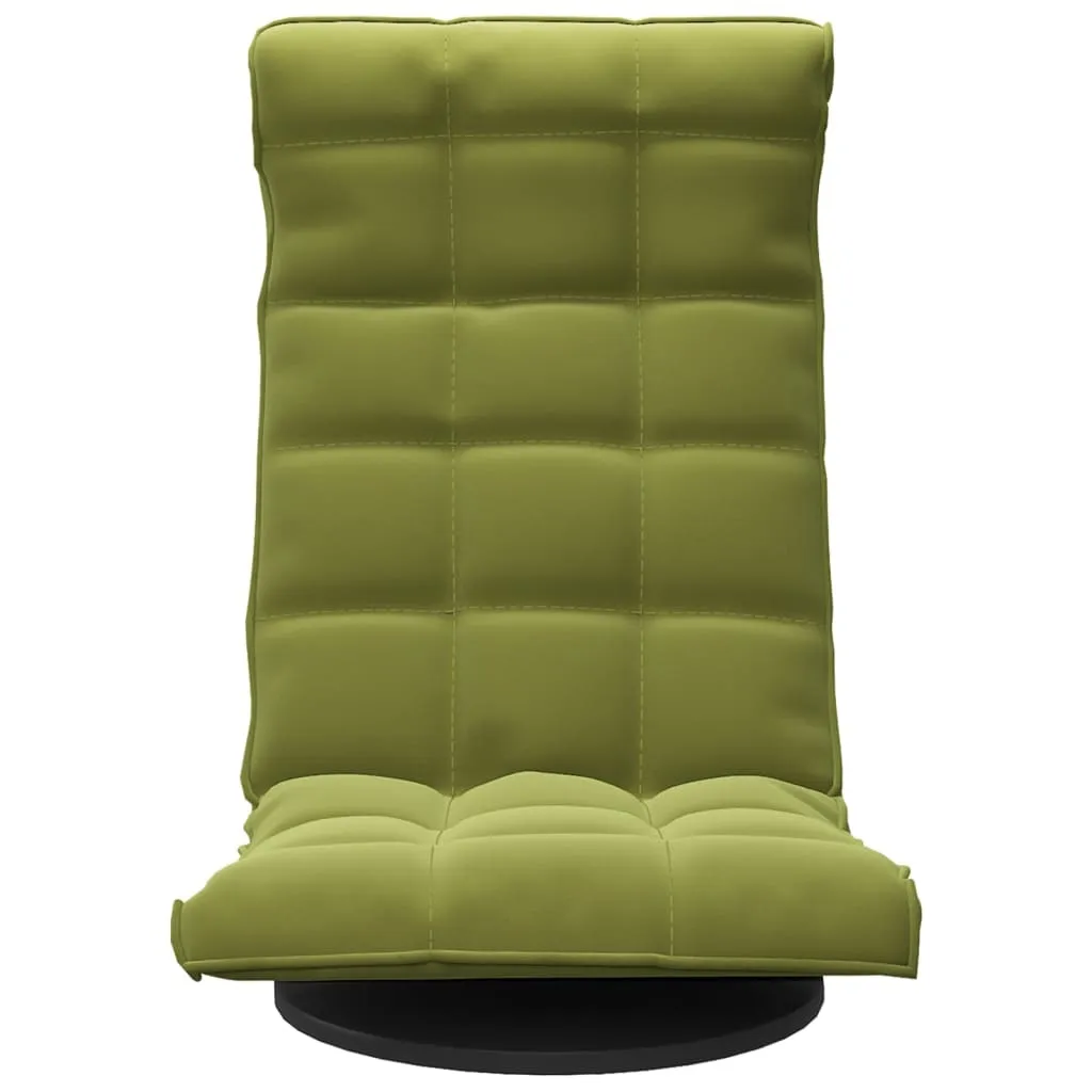 Fauteuil de sol pivotant en velours vert clair - Siège lounge modulable