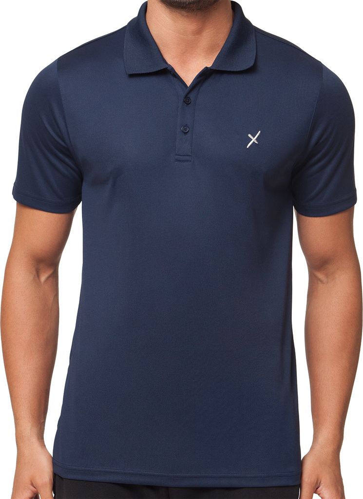 CFLEX Herren Sport Shirt Fitness Polo-Shirt Sportswear Collection - Navy S
