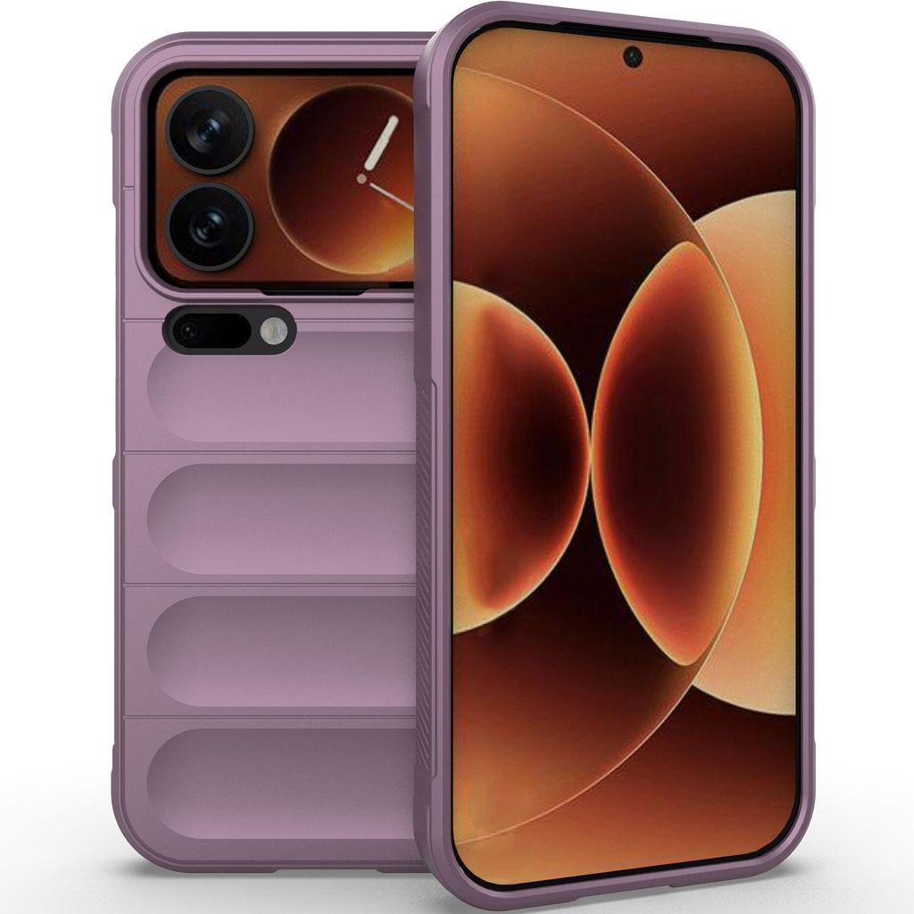 Handyhülle für Xiaomi 17 Pro Weich TPU Silikon Stossfest Anti-rutsch Hülle Lila