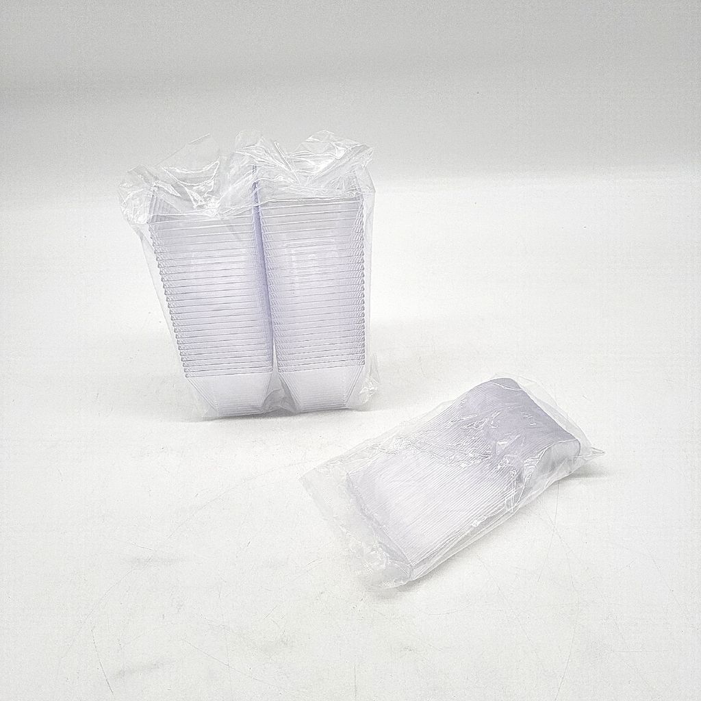 50 Stück Dessertgläser Plastik Löffeln 60ML Dessertbecher Klare