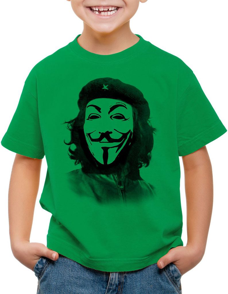 style3 Anonymous Cuba Liberta Kinder T-Shirt Hacktivismus Netzkultur guy revolutionär