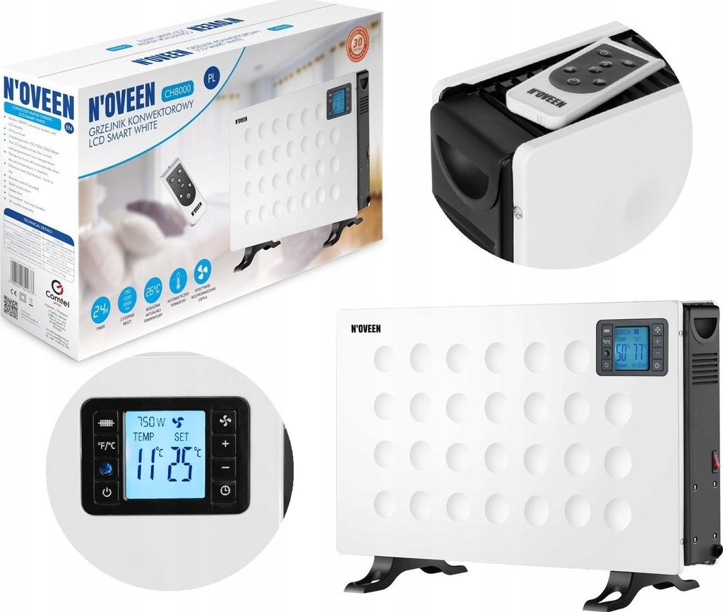 Noveen CH8000 LCD Smart, Elektrischer Konvektor-Raumheizer, Produktbild 