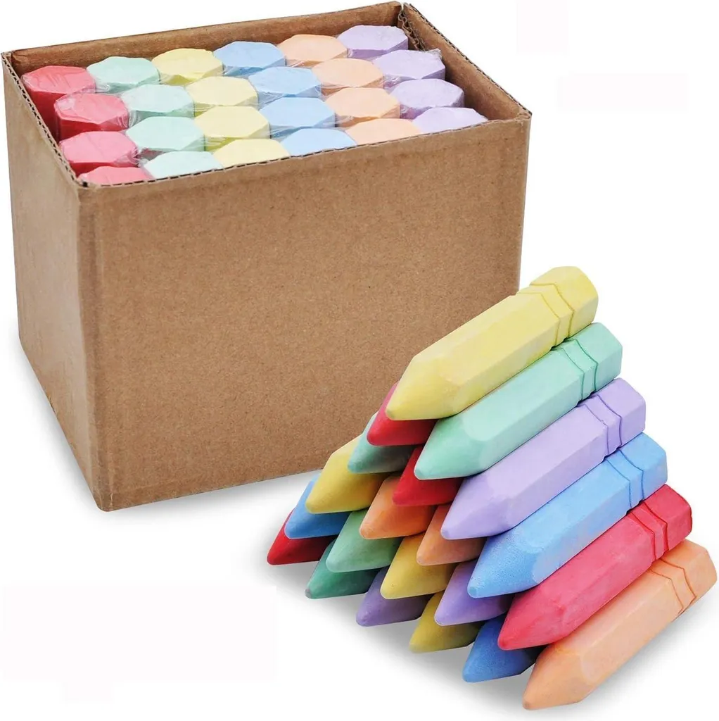 Craies de Sol pour Marelle et Jeux de Plein Air - Pack de 24 Pièces