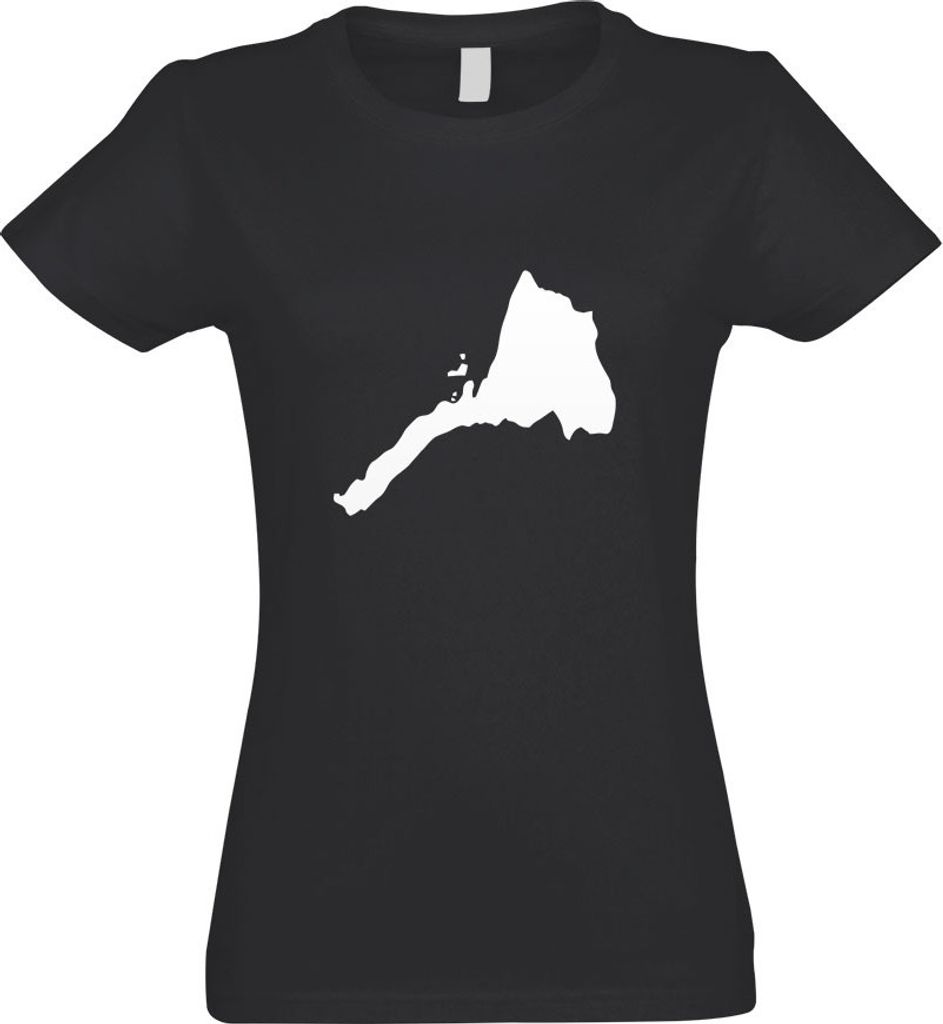 Kiwistar - T-Shirt tailliert - Damen - Graphit - Eritrea Umriss Kontur - mit Motiv Bedruckt - Funshirt Design - Sport - Freizeit - Damen - XXL