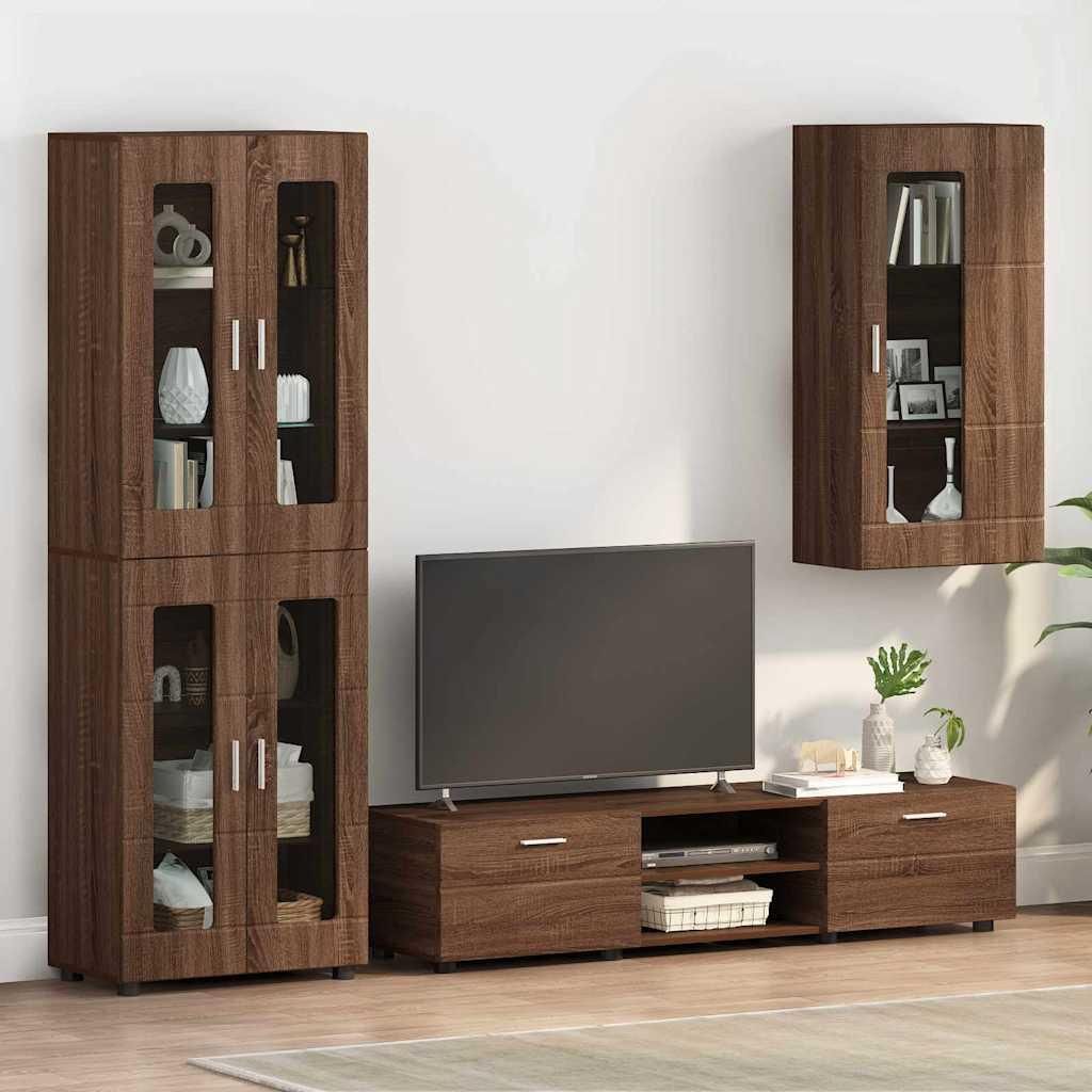 (Robust Möbel)Holzschrank Braun Eichen-Optik 50x29x100cm Holzwerkstoff Promotion885504 - Wohnwände
