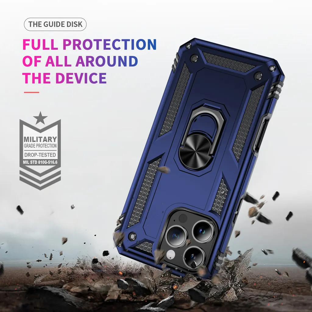 Cover Rugged iPhone 16 Pro Max Blu per Escursionismo e Sport - 7