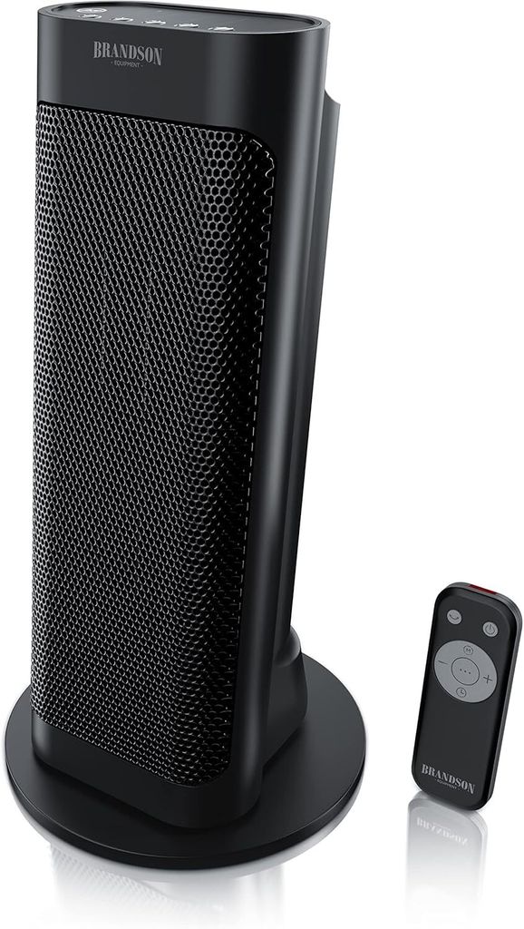 Heizlüfter mit Fernbedienung leise - 2000 Watt Keramik Heizstrahler Badezimmer - Oszillation - Eco Modus - 2x Heizstufen - hohe Sicherheit