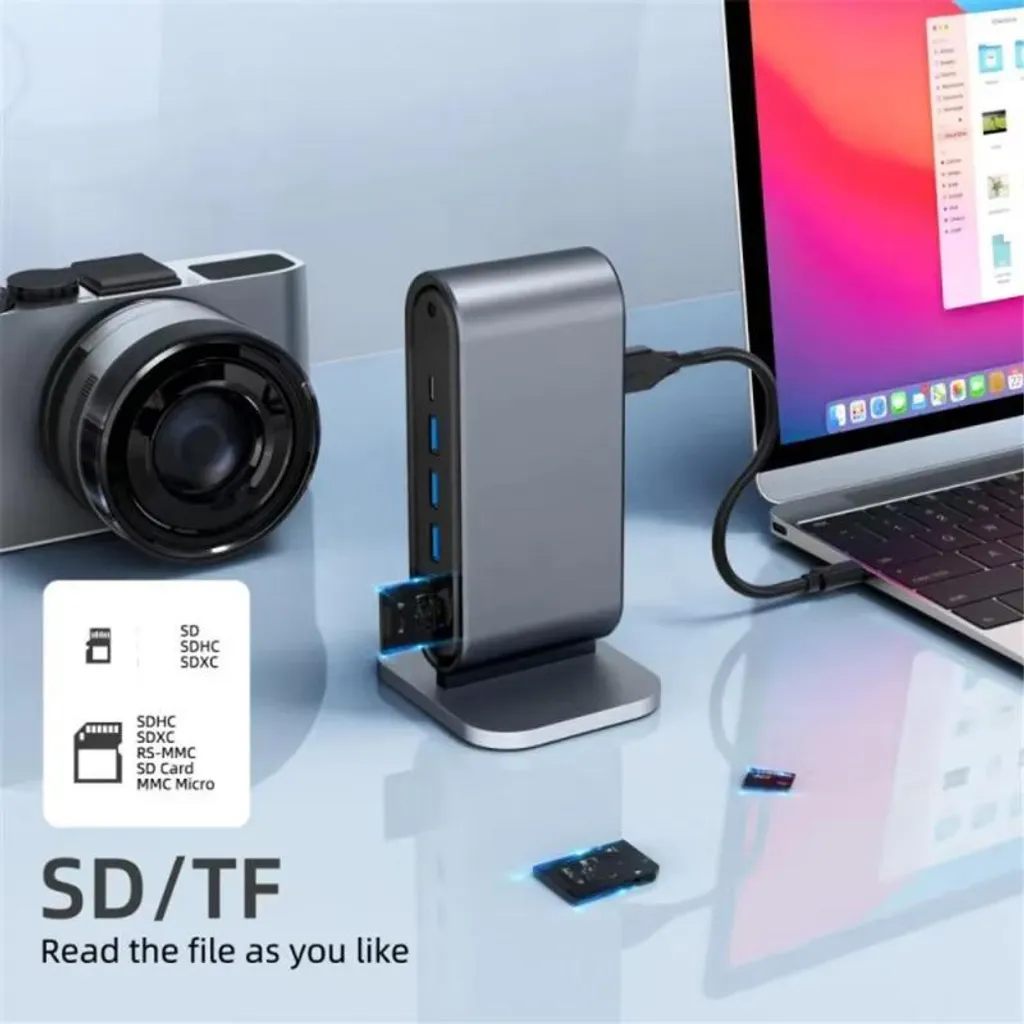 Hub USB-C 12 ports avec sortie HDMI 4K pour MacBook et PC de Bureau Pro