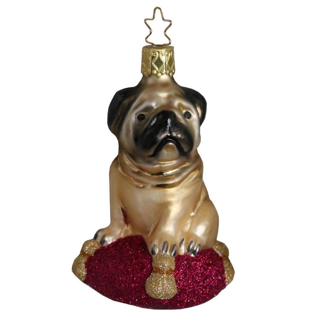 INGE-GLAS® Weihnachts-Hänger Fideler Mops Produktbild 
